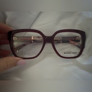 Michael Kors Women's Burgundy Square Fashion Glasses